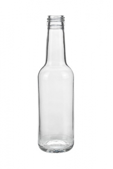 Geradhalsflasche 250ml Mündung PP28 (leicht)  Lieferung ohne Verschluss, bei Bedarf bitte separat bestellen!